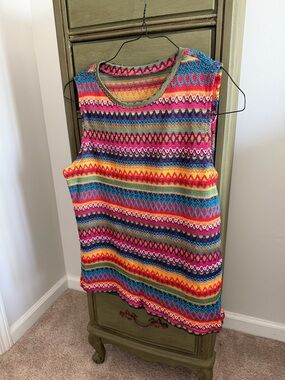 Sleeveless Multicolor  Knit Top nwot